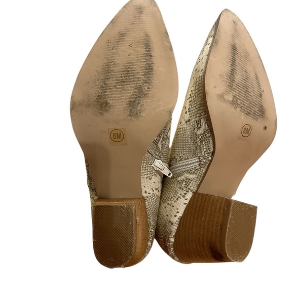 Coconuts by Matisse Astoria Off White Western Snake Print Booties Women's 8 - Picture 7 of 10